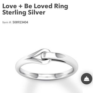 Sterling silver Love & Belove ring